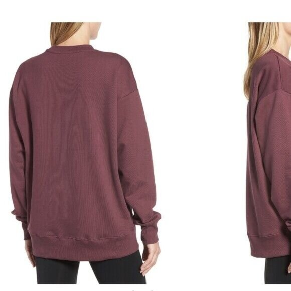 IVY PARK Sweater Women's Extra Small Purple Crew Oversized Sweatshirt Plum New - Picture 4 of 7
